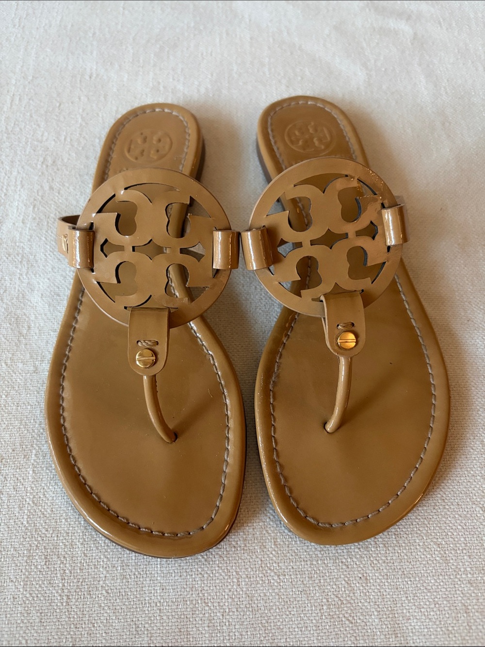 TORY BURCH | Tan Miller Leather Sandal (Women) - Size 8.5M - Picture 2 of 15